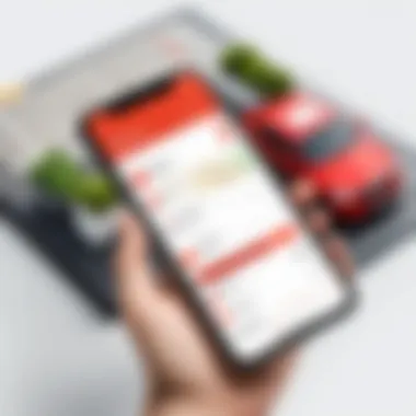 DoorDash driver using app for navigation