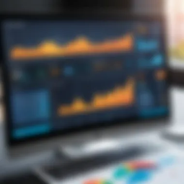 Financial Metrics Dashboard for Construction Companies A digital dashboard displaying financial metrics for construction projects