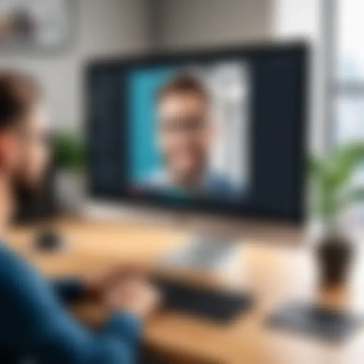 Security features displayed on video call software settings