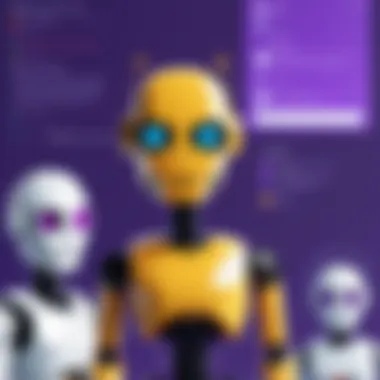 Collaboration Tools Featuring Chat Bots Conceptual image presenting collaboration tools including chat bots