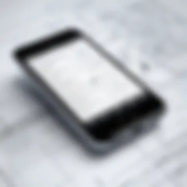 Mobile App Wireframe Representation Visual representation of wireframe creation for a mobile app