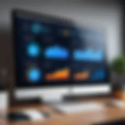 A digital dashboard showcasing mortgage loan origination features.