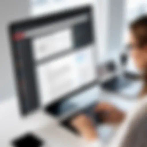 User navigating through a PDF editor interface