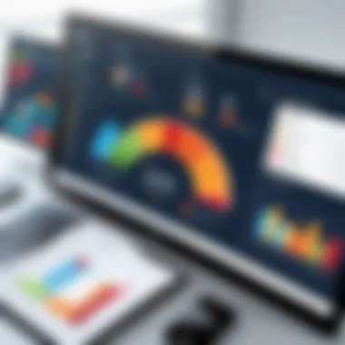Key Performance Indicators in Knowledge Management A dynamic dashboard illustrating key performance indicators for knowledge management