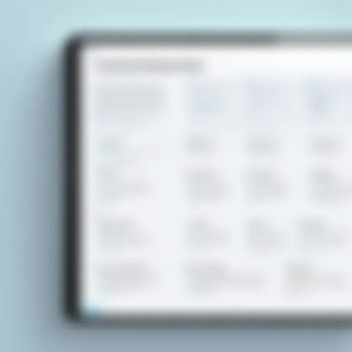 Comparison chart of counseling notes software features and benefits