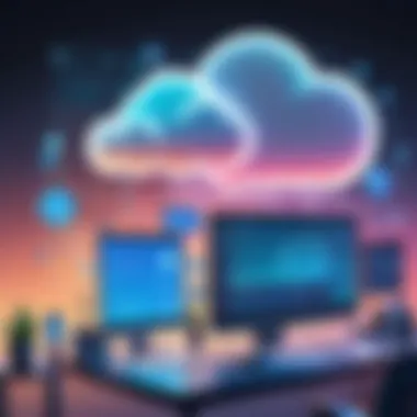 DevOps Integration with Cloud Testing Illustration depicting DevOps integration with cloud testing