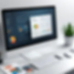 An innovative software interface showcasing presentation templates