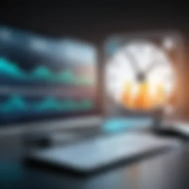 Visualizing Time Management with Analytics A digital dashboard showcasing time tracking analytics