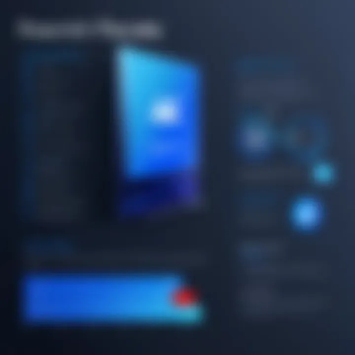 Comparison chart of free vs premium features