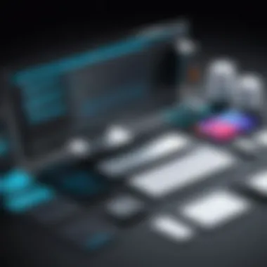 Overview of Adobe Prototyping User Interface User interface of Adobe prototyping software showcasing design tools