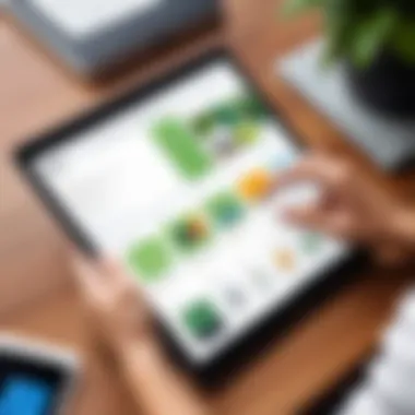 User-Friendly Shopify Interface Showcasing the user-friendly Shopify interface on an iPad