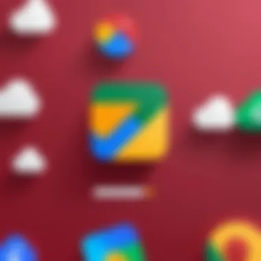 Integration of Slack and Google Chat Slack and Google Chat logos merged together