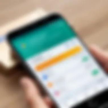 Smartphone with a Package Tracking Application in Action A smartphone displaying a package tracking app in use