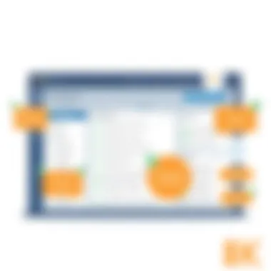 Illustration of an issue tracker interface showcasing features