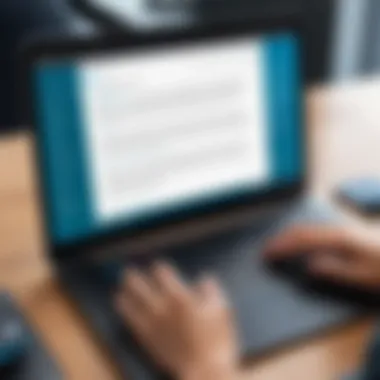 User Engagement with Text-to-Speech Tool User engaging with a text-to-speech tool on a device