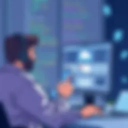 A user interacting with a visual configurator interface