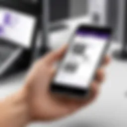 User engaging with the FedEx barcode scanner app on a smartphone