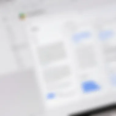 User interface showcasing Google Docs functionalities