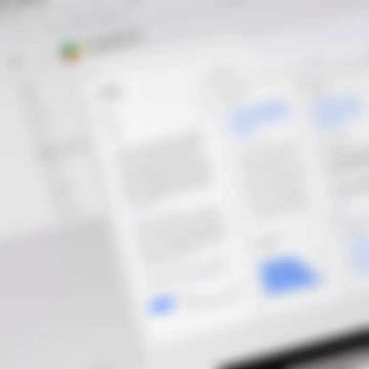 User interface showcasing Google Docs functionalities