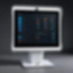 An advanced kiosk device showcasing interactive features