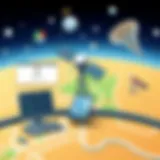 GPS satellite communication concept
