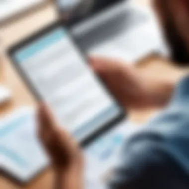 Collaborative Document Management on Mobile User collaborating on a document via smartphone