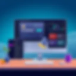 Visual representation of retreat management software dashboard