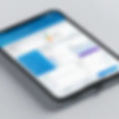 Unified Banking Application Interface Illustration depicting a unified banking application interface