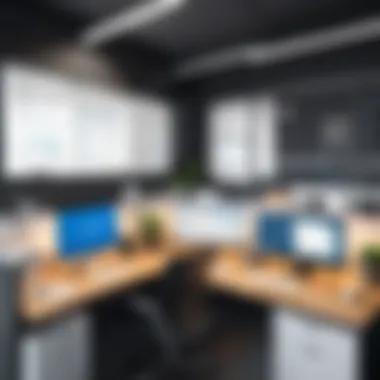 Maximizing Workspace Efficiency An organized workspace with optimized space utilization