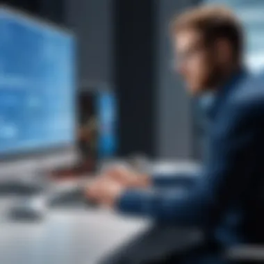 Professional Engagement with Electrical Design Software Professional utilizing software for electrical design
