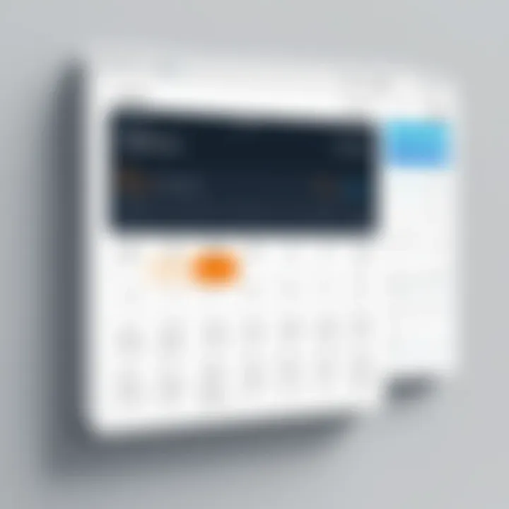 Dynamic calendar interface displaying reminders