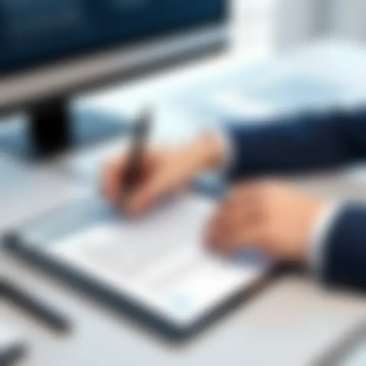 Illustration depicting the concept of electronic signatures in digital documents.