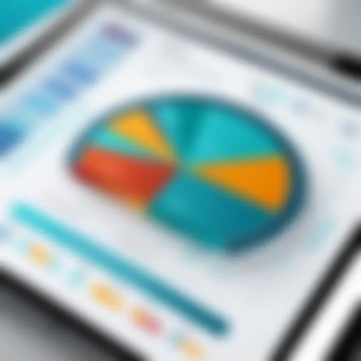 Graph showcasing metrics and performance indicators