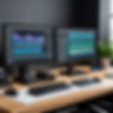 Optimal Workstation Setup for Editing Masterpieces A well-organized workstation featuring advanced editing tools and a high-resolution monitor displaying an edited image.