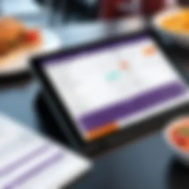Innovative Invoicing Software for Restaurants A close-up view of invoicing software on a tablet