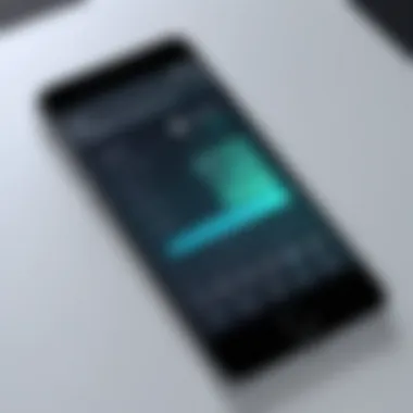 Smartphone Interface of a Recording App A smartphone displaying a recording app interface
