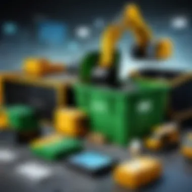 Technology Integration in Waste Management Diagram illustrating the integration of technology in waste management