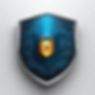 Digital Security Shield Representation of digital security shield