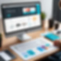 User interface of Vistaprint's website builder showcasing customizable templates