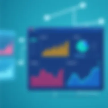 Graphical interface showing analytics dashboards from Zapier